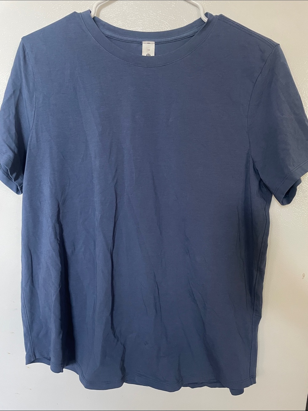 Lululemon athletica Size 10 94% Cotton Navy Short Sleeve Crew Versatile Shirt